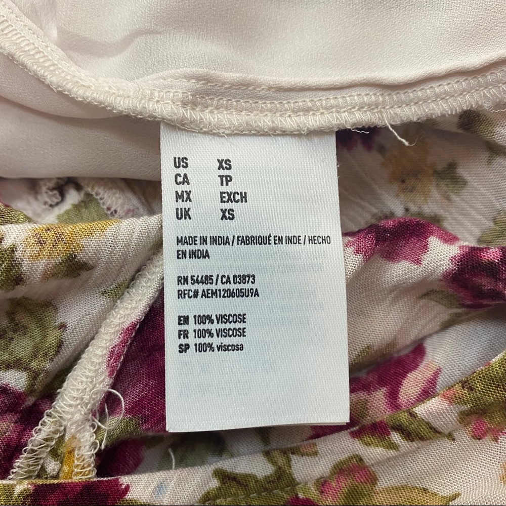 American Eagle AEO White Pink Floral Romper XS - Picture 14 of 14